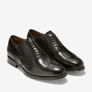 Cole Haan Grand Os 10.5M Modern Classics Wingtip Oxford Lace Dress Shoes Leather